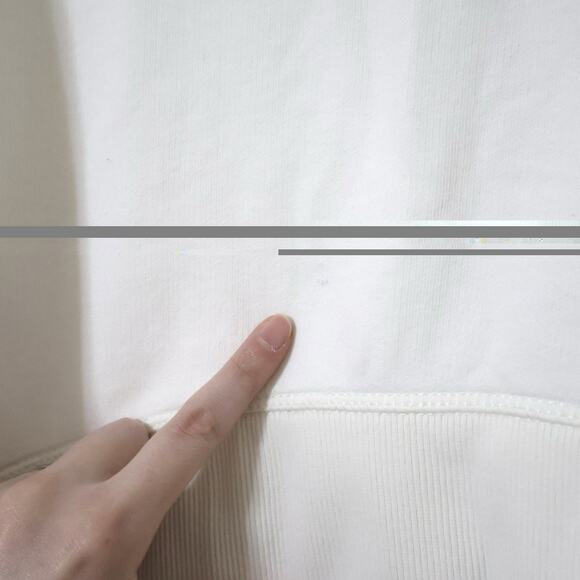 Free People Movement Wild At Heart White Cropped Full Zip Hoodie L Beach Lounge - Picture 8 of 11